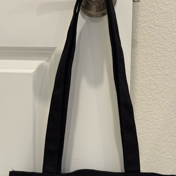 Black Canvas Tote Bag with Neon Hello Kitty Hamburger Design - Sanrio - Picture 4 of 6